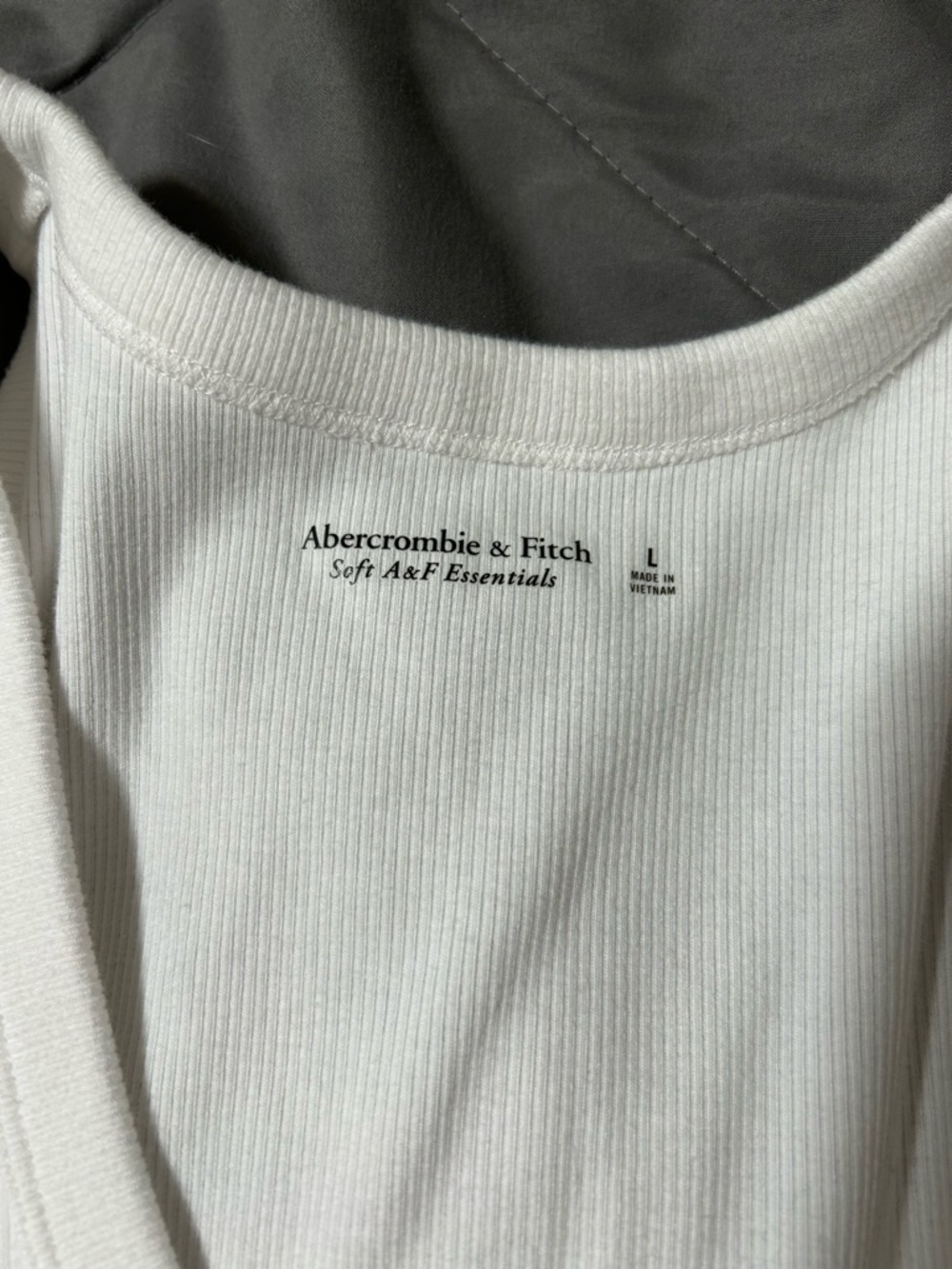 Set of 3 Abercrombie Tank Tops - Beige, White, Mauve - Picture 3 of 4